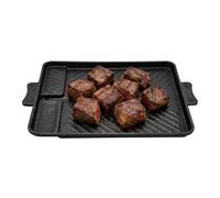 BORDEAG Plancha Para Inducción, Plancha De Hierro Fundido, Sartén Rectangular, Parrilla De Gas, Hornillo De Gas, Parrilla De Camping, Placas Antiadherentes, Para Fogones