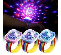 BORDEAG Pulsera de Bola Disco, 3 Piezas Lámpara LED Controlada Por Música, Luces de Bola Disco Recargables por USB, Luz de Fiesta Para Cumpleaños, Club DJ