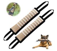 BORDEAG Salchichas mordedoras para Perros: 2 Piezas de Yute de 30 cm con 2 Asas, Accesorio de Entrenamiento Muy Resistente para Perros, Juguete para Entrenamiento(Negro)