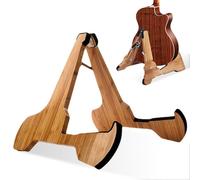BORDEAG Soporte para guitarra, soporte para instrumentos, soporte de suelo, soporte para guitarra acústica, soporte para guitarra acústica, guitarra eléctrica y bajo (marrón)