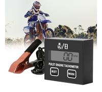 BORDEAG Tacómetro digital de 2 tiempos con contador de horas, para motocicleta, quitanieves, motocross, cortacésped, generador, motosierra