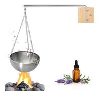 Bordeag Tazón de aroma para sauna de 12 cm para sauna, cuenco evaporador colgante, cuenco de acero inoxidable para sauna, tazón de aroma para sauna, tazón de aroma, sauna, accesorios para sauna, spa