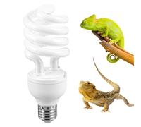 BORDEAG UVB Lámpara de reptiles, 26 W 10.0 Reptiles UVB Lámpara Terrario, Lámpara de Calor Reptil, Para Reptiles, Tortugas, Loro, Lagarto, Serpiente