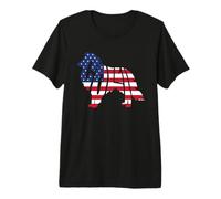 Border Collie American Flag 4th of July Funny Dog Lover Camiseta Premium