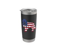 Border Collie American Flag 4th of July Funny Dog Lover Vaso térmico de acero inoxidable de doble pared