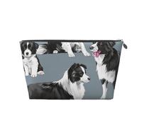 Border Collie Azul, Bolsa de artículos de tocador Bolsa de Maquillaje Bolsa de cosméticos Bolsa de artículos de tocador de Viaje portátil