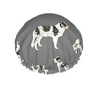 Border Collie Blue Merle Dogs Gorro de ducha impermeable, Gorro de baño elástico Gorro de baño de protección ambiental Gorros de baño para el cabello, Capas impermeables dobles Gorro de ducha de bañ