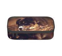Border Collie Cachorro Bokeh Border Collie Marrón, Estuche para lápices, Estuche para lápices Estuche para lápices de Gran Capacidad Estuche para cosméticos