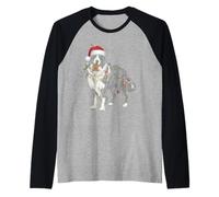 Border Collie - Cachorro de Jengibre Festivo para Amantes de los Perros Camiseta Manga Raglan