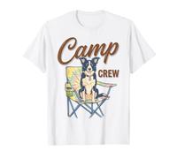 Border Collie Camp Crew Camping Dog Lover Outdoor Camiseta