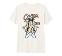 Border Collie Camp Crew Camping Dog Lover Outdoor Camiseta Premium