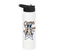 Border Collie Camp Crew Camping Dog Lover Outdoor Stainless Steel Insulated Water Bottle