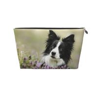 Border Collie Césped Border Collie Negro Mascotas, Bolsa de artículos de tocador Bolsa de Maquillaje Bolsa de cosméticos Bolsa de artículos de tocador de Viaje portátil