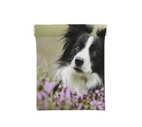 Border Collie Césped Border Collie Negro Mascotas, Squeeze Top Wallet Bolsa de Almacenamiento para Mujer Monedero pequeño Bolsa de Cambio
