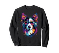 Border Collie con Gafas de Sol Cachorro Perro Border Collies Sudadera