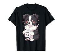 Border-Collie con Taza de café Dice Que no, uh, Simplemente Camiseta