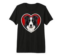 Border Collie Corazón Camiseta Premium