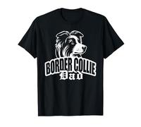 Border Collie Dad" con cabeza de perro Camiseta