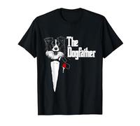 Border Collie Dad | The Dogfather | Parodia para Perros Camiseta, Hombre, Negro, 3XL