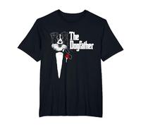 Border Collie Dad | The Dogfather | Parodia para Perros Camiseta, Hombre Tallas Grandes, Negro, 2X Alto