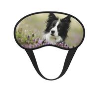 Border Collie de césped, Border Collie negro, mascotas, Cubiertas oculares completas, antifaces para dormir que bloquean la luz, orejeras opacas para dormir