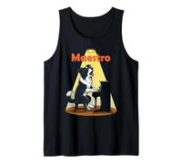 Border Collie Dog Maestro Tocando Piano Músico Divertido Camiseta sin Mangas