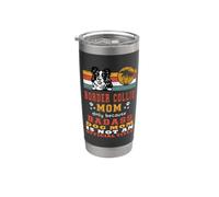 Border Collie Dog Mom Retro Vintage Funny Puppy Dog Lover Vaso térmico de acero inoxidable de doble pared