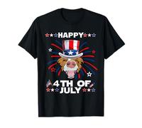 Border Collie Dog Patriotic American 4th of July Dogs Camiseta