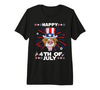 Border Collie Dog Patriotic American 4th of July Dogs Camiseta Premium