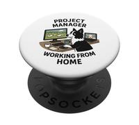 Border Collie Funny Project Manager Trabaja Desde casa PopSockets PopGrip Adhesivo