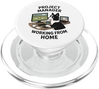 Border Collie Funny Project Manager Trabaja Desde casa PopSockets PopGrip para MagSafe