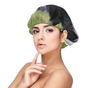 Border Collie,Gorro de dormir de satén para adultos - Gorro de dormir elástico para mujer, cubrecabello nocturno