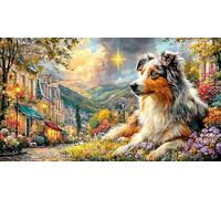 Border-Collie-in-Sunny-Meadow Puzzle Adultos 1000 Piezas Juego Educativo relajación Papel Reciclado Actividad en casa Regalo 38x52/1000pcs