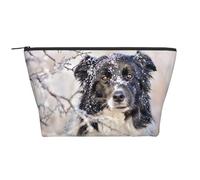 Border Collie Invierno Blanco Nieve Perros Negros, Bolsa de artículos de tocador Bolsa de Maquillaje Bolsa de cosméticos Bolsa de artículos de tocador de Viaje portátil