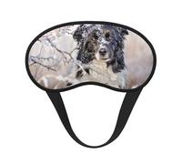 Border Collie Invierno Nieve Blanco y Negro Perros, Cubiertas oculares completas, antifaces para dormir que bloquean la luz, orejeras opacas para dormir