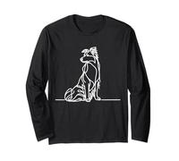 Border Collie Linienkunst Hundehalter Manga Larga