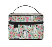 Border Collie Merle Azul Lindo Collie Merle Azul, Bolsa de Maquillaje Bolsa de cosméticos Bolsa de artículos de tocador de Viaje portátil Estuche para lápices Bolsa de artículos de tocador
