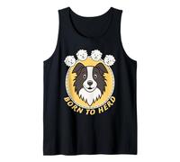Border Collie nacido para rebaño Camiseta sin Mangas