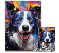 Border Collie Nebula - Rompecabezas para Adultos 1000 Piezas, desafiante, Adolescentes, Parejas y Amigos, cumpleaños y Navidad, 26x38cm/10,23x14,96 Pulgadas