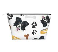 Border Collie Perro Sonriente, Bolsa de artículos de tocador Bolsa de Maquillaje Bolsa de cosméticos Bolsa de artículos de tocador de Viaje portátil