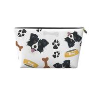 Border Collie Perro Sonriente, Bolsa de artículos de tocador Bolsa de Maquillaje Bolsa de cosméticos Bolsa de artículos de tocador de Viaje portátil