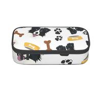 Border Collie Perro Sonriente, Estuche para lápices, Estuche para lápices Estuche para lápices de Gran Capacidad Estuche para cosméticos