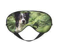 Border Collie Perros Bokeh Mascotas Negro Blanco, Cubreojos completos Antifaz bloqueador de luz Antifaz para dormir Antifaz suave con los ojos vendados Noche