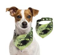 Border Collie Perros Bokeh Mascotas Negro Blanco,Pañuelos de algodón para Perros, Bufandas Ajustables para Mascotas,M