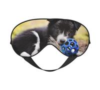 Border Collie Perros Cachorro Mascotas Borde Negro, Cubreojos completos Antifaz bloqueador de luz Antifaz para dormir Antifaz suave con los ojos vendados Noche
