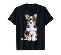 Border Collie Puppy Sketch Dibujo Arte Perro Amante Camiseta