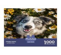 Border Collie Puzzle 1000 Piezas Jigsaw Puzzles para Adultos Niño Rompecabezas Difícil Juegos Que Desafían El Cerebro para Toda La Familia 70x50cm/1000pcs
