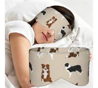 Border Collie, raza básica de perro mestizo, Antifaz para dormir, ideal para el hogar, viajes y trabajo por turnos. Cubre completamente los ojos y bloquea la luz.