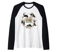 Border Collie - Regalo Divertido para Amantes de los Perros, 5 etapas del Hambre Camiseta Manga Raglan