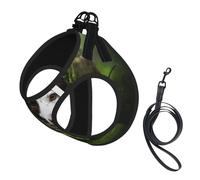 Border Collie Stone Sweet Brown Perros Mascotas,Arnés para Mascotas, arnés Reflectante Ajustable para Perros,S